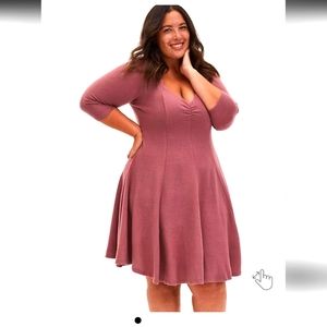 Torrid Super Soft Plush Dress pink
